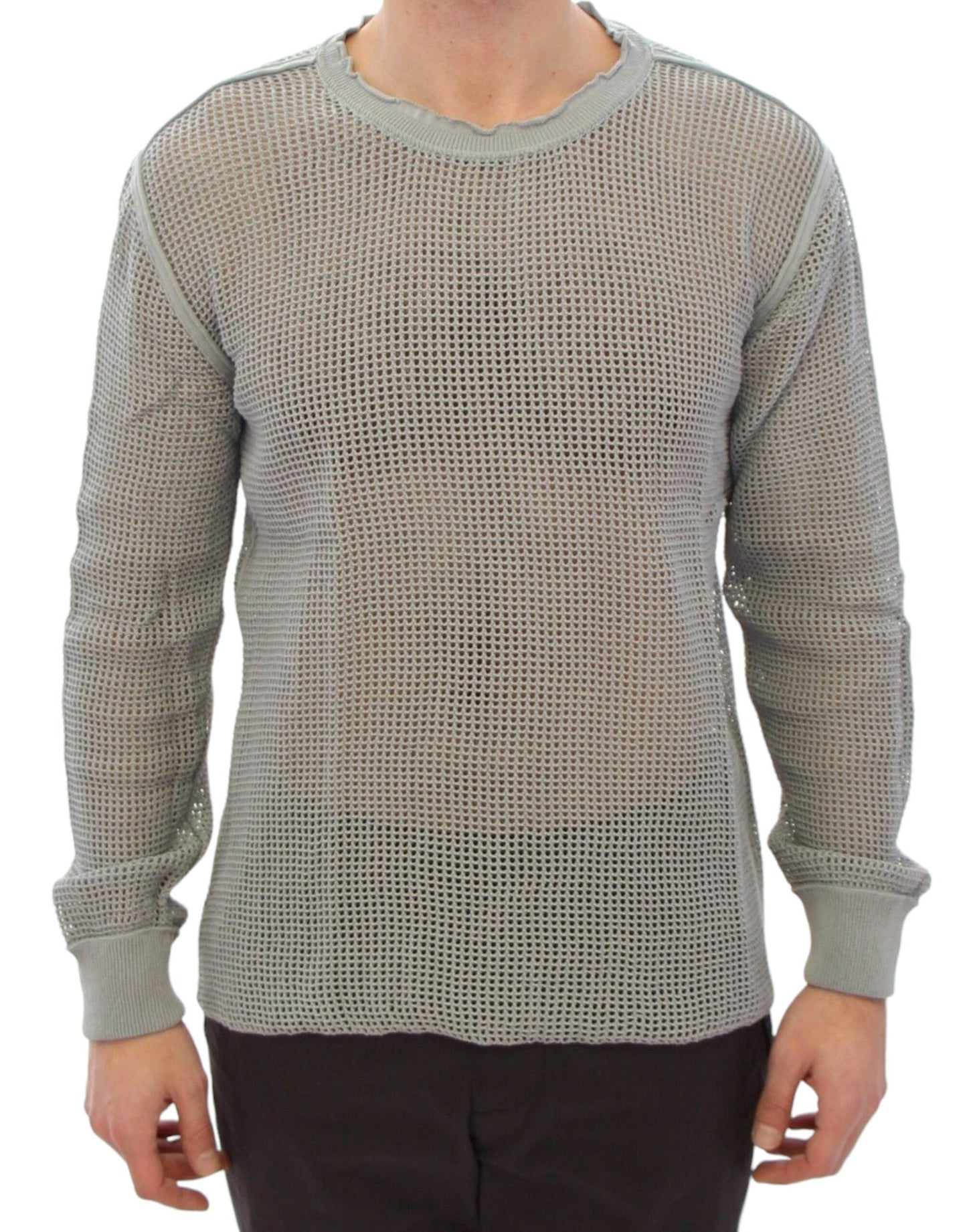 Gray Runway Logo Netz Pullover Netted Sweater