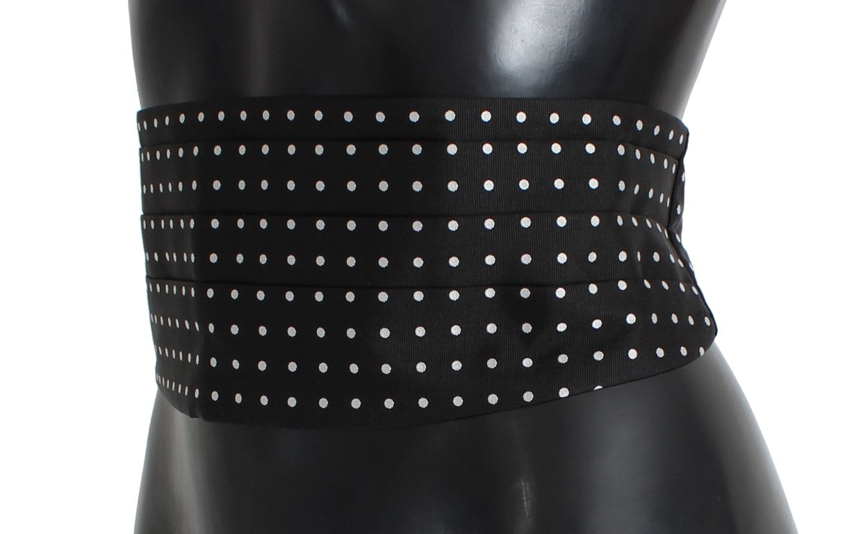 Elegant Silk Polka Dot Cummerbund