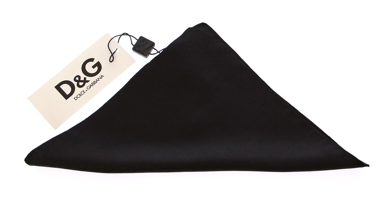 Elegant Black Silk Handkerchief