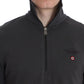 Elegant Gray Half-Zip Cotton Sweater