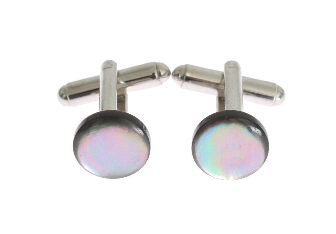 Elegant Silver Brass Cufflinks for Men