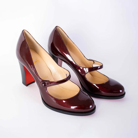 Elegant Burgundy Patent Leather Pumps