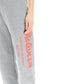 Elegant Graffiti Logo Grey Sweatpants