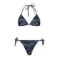 Chic Blue Triangle Terry Bikini Set