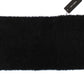 Elegant Black Shearling Shoulder Wrap