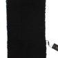 Elegant Black Shearling Shoulder Wrap