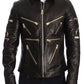 Brown Lambskin Leather Zipper Jacket