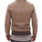 Elegant Beige Lambskin Leather Jacket