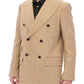 Beige Double Breasted Coat Jacket