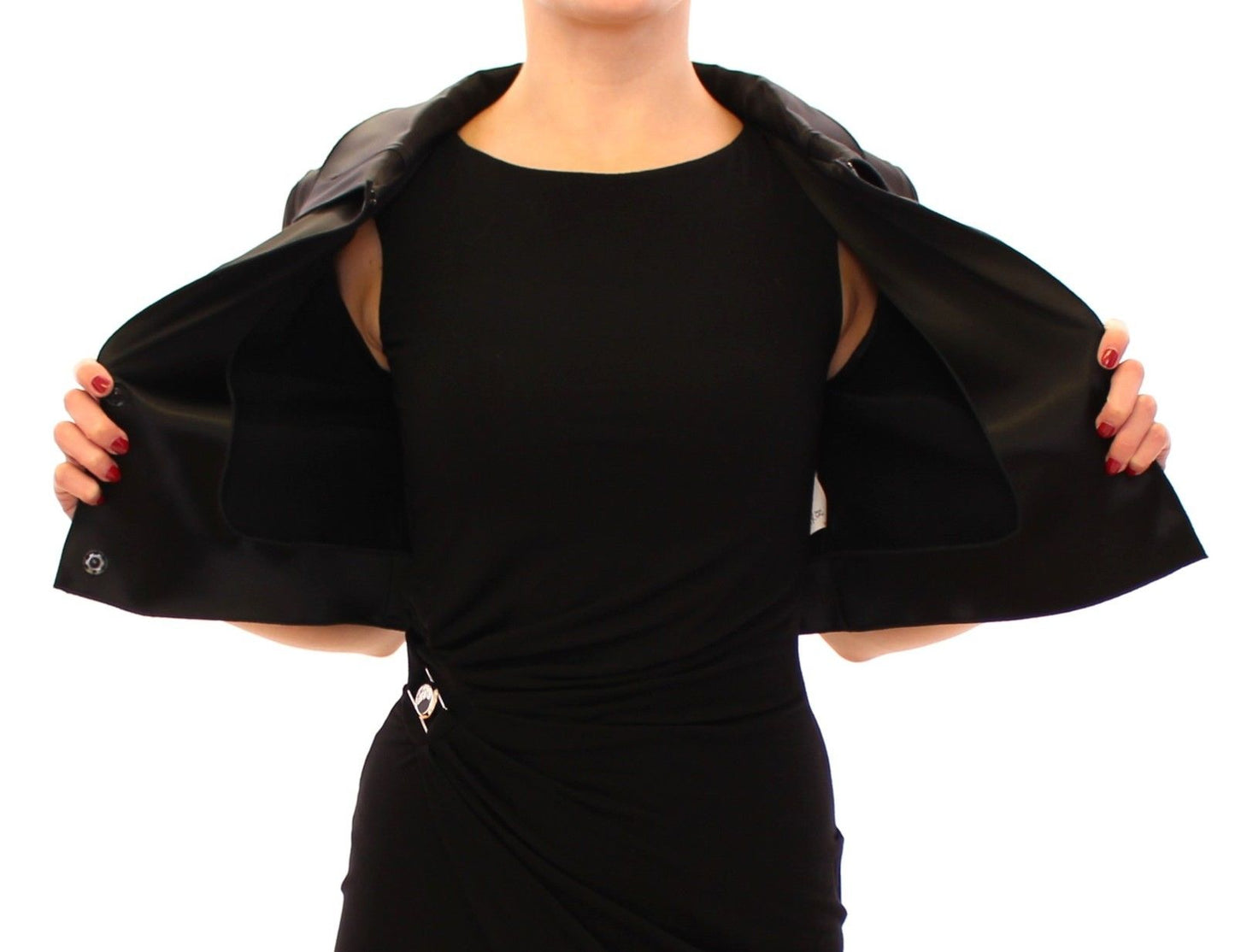 Elegant Black Stretch Bolero Shrug Jacket