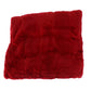 Exquisite Red Weasel Fur Hooded Scarf Wrap