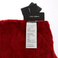 Exquisite Red Weasel Fur Hooded Scarf Wrap