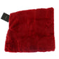 Exquisite Red Weasel Fur Hooded Scarf Wrap