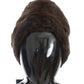 Brown Weasel Fur Womens Cashmere Hat Beanie
