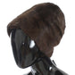 Brown Weasel Fur Womens Cashmere Hat Beanie