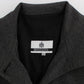 Chic Gray Wool Blend Coat Jacket