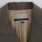 Beige Wool-Cotton Suit Set Chic Elegance
