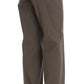 Beige Wool-Cotton Suit Set Chic Elegance