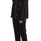 Elegant Black Two-Piece Wool Blend Suit Set