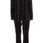 Elegant Black Two-Piece Wool Blend Suit Set