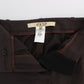 Chic Brown Cotton-Elastane Suit Set
