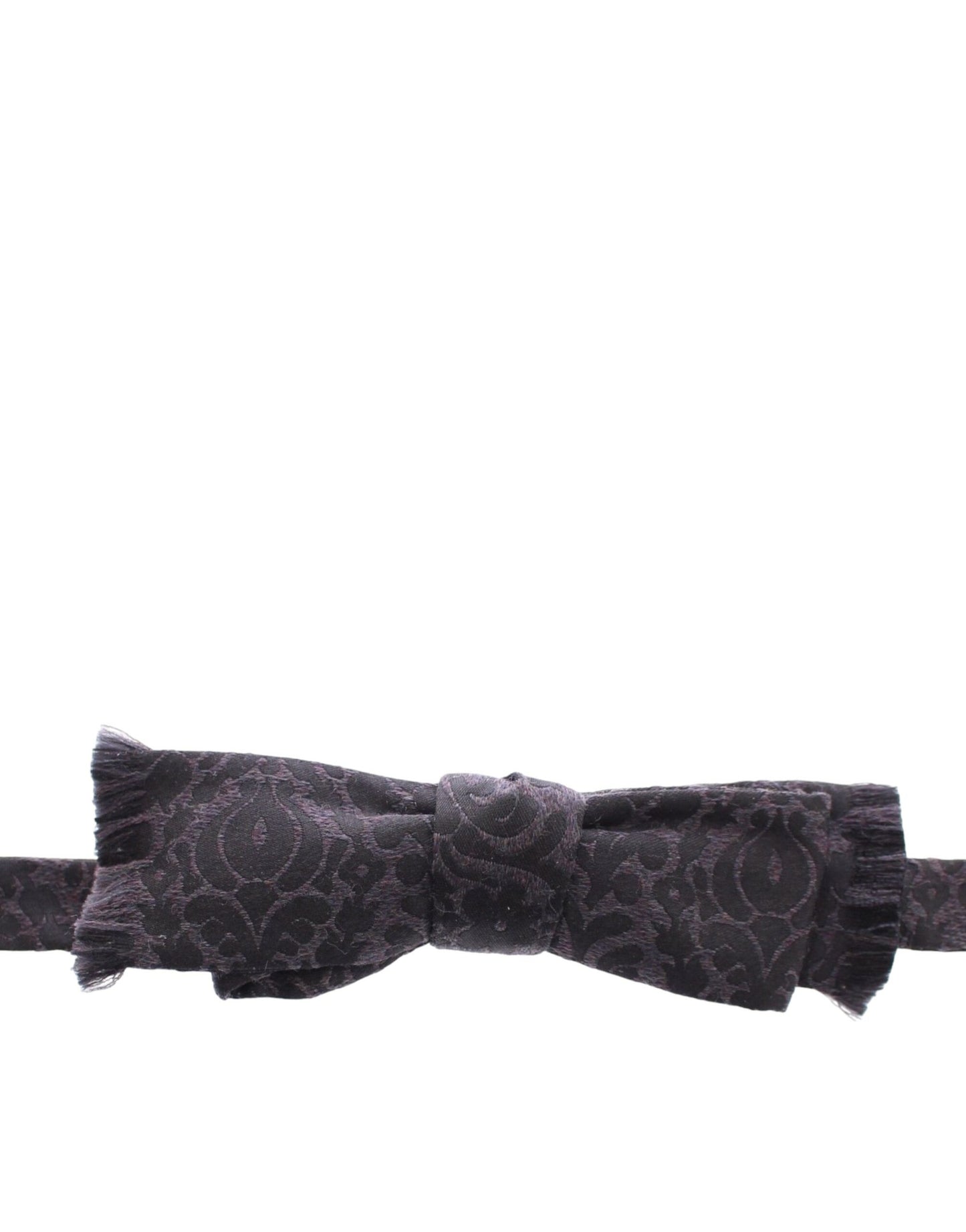 Gray Black Wool Bow Tie