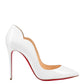 Sophisticated White Leather Pumps with Iconic Red Sole