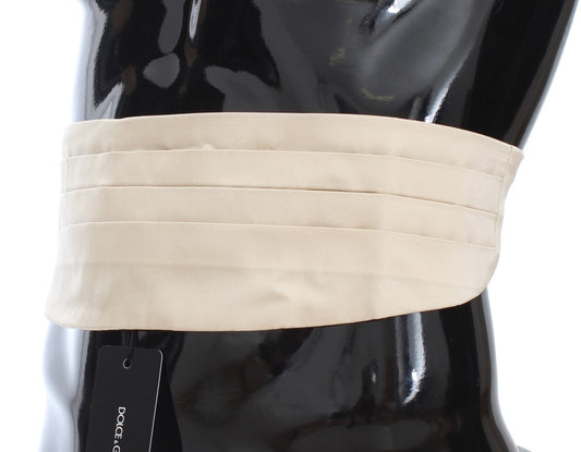 Elegant Off-White Silk Cummerbund