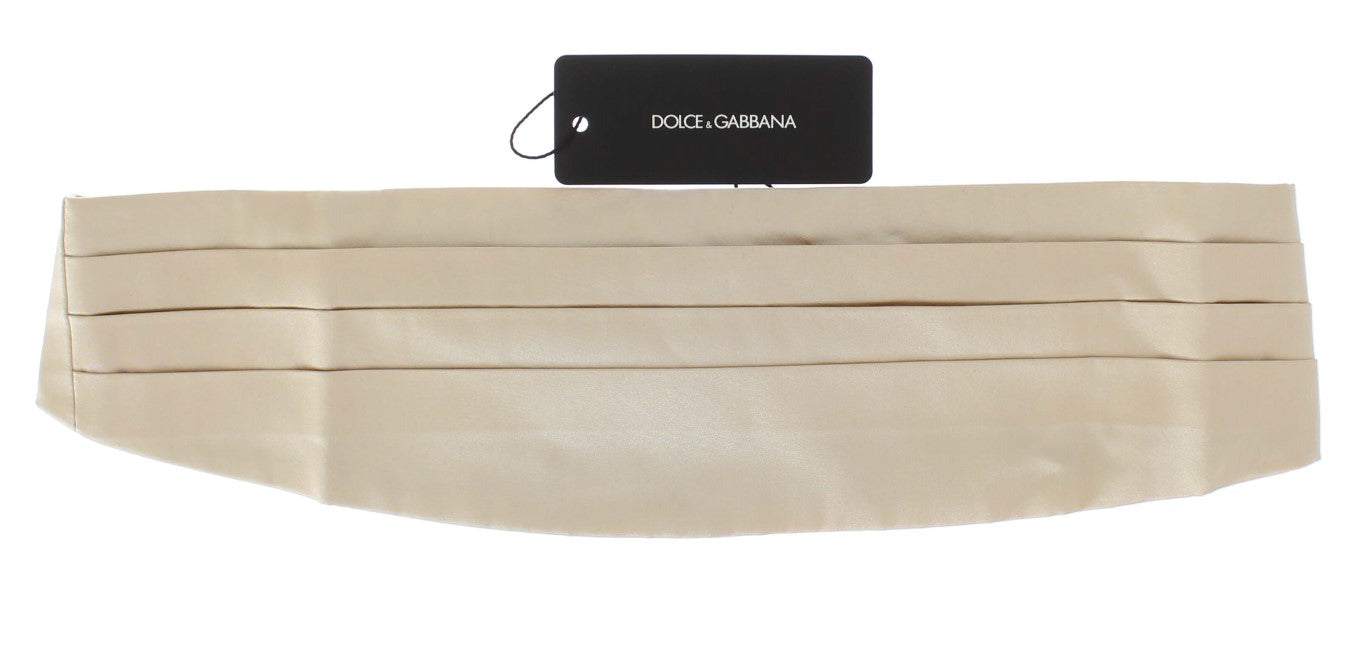 Elegant Off-White Silk Cummerbund