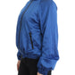 Blue Bomber Jacket Coat Blazer Short Nylon