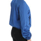 Blue Bomber Jacket Coat Blazer Short Nylon