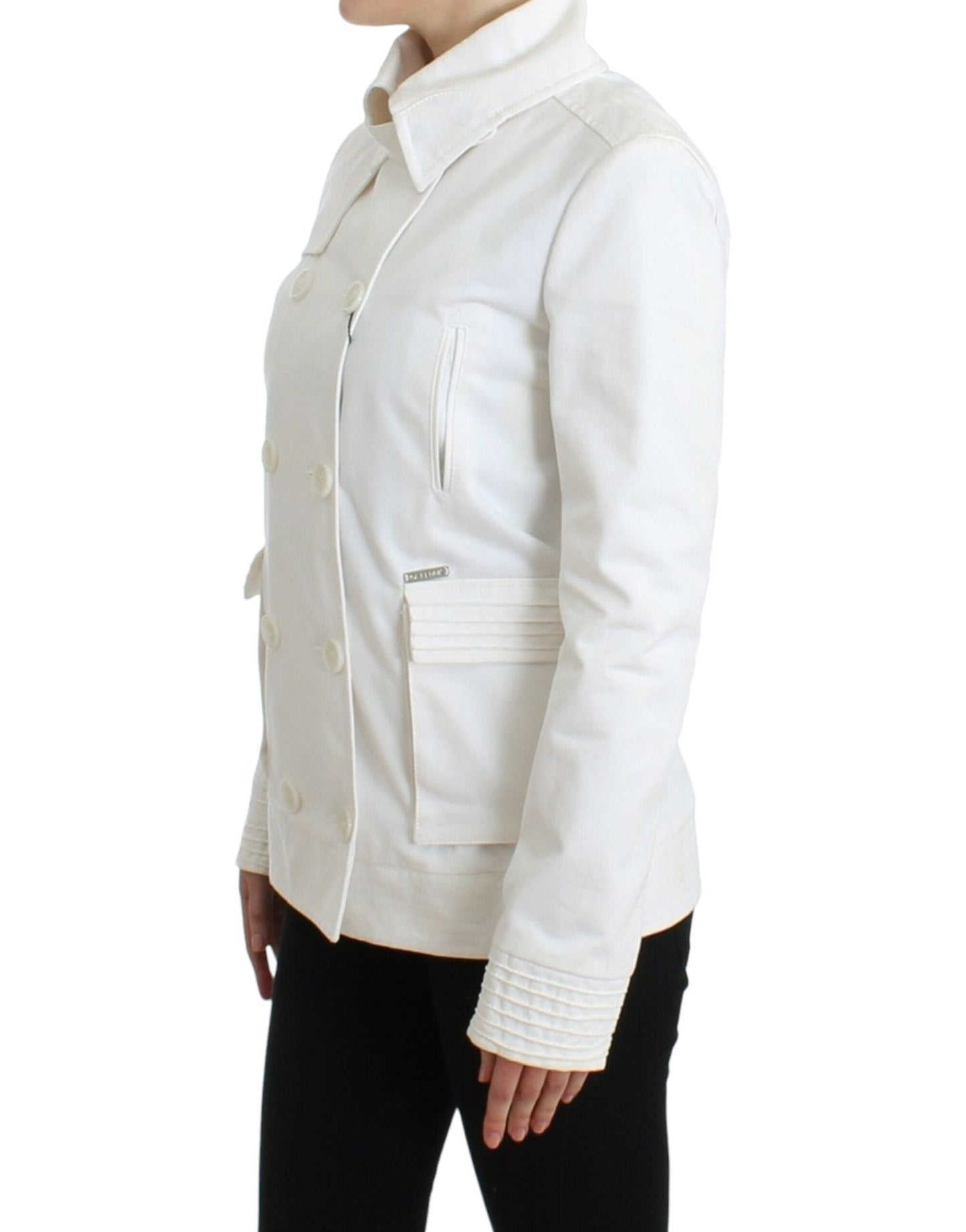 White Double Breasted Jacket Coat Blazer