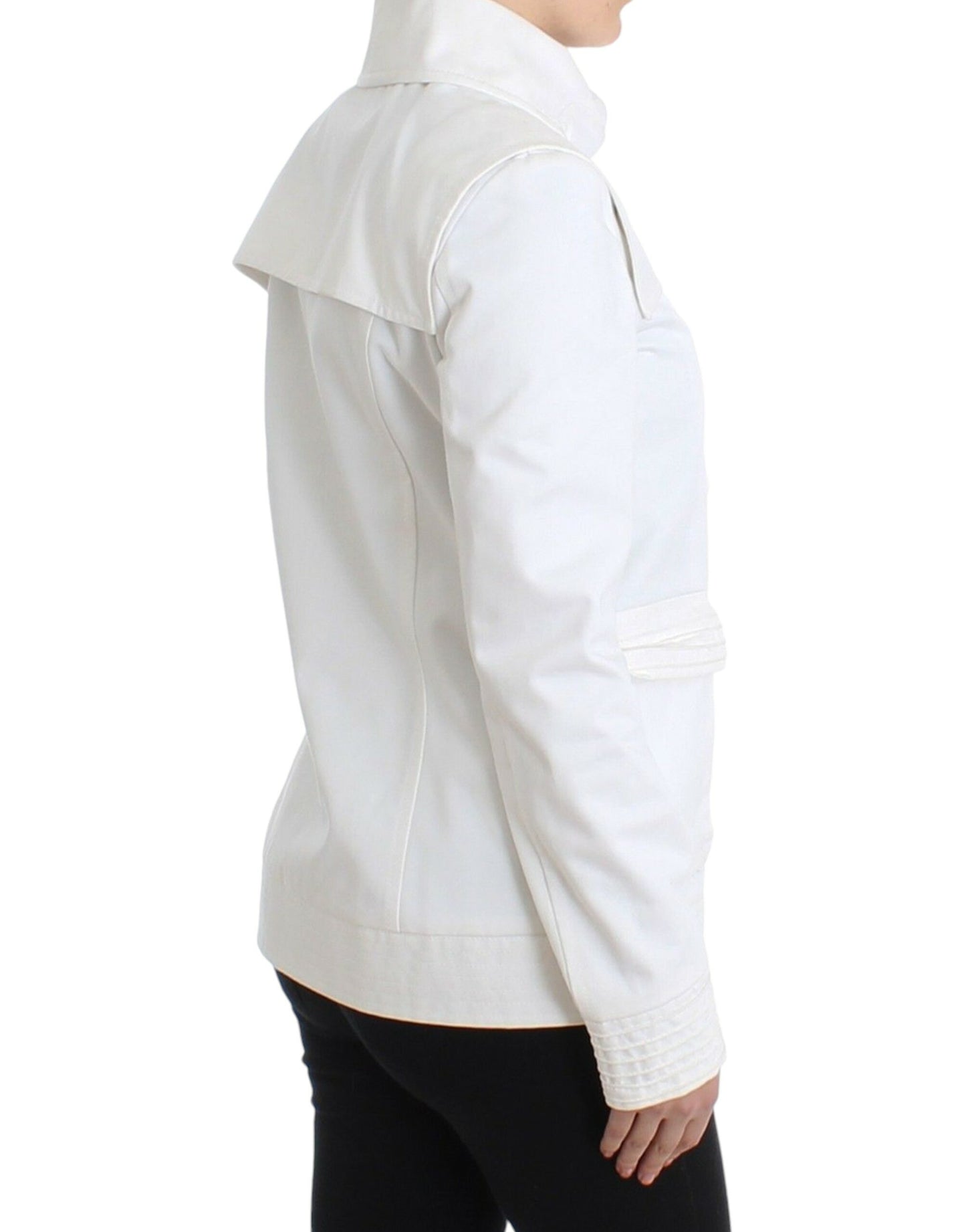 White Double Breasted Jacket Coat Blazer