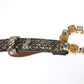 Chic Gray Water Snake Leather Belt