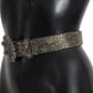 Crystal Buckle Sequined Waist Belt