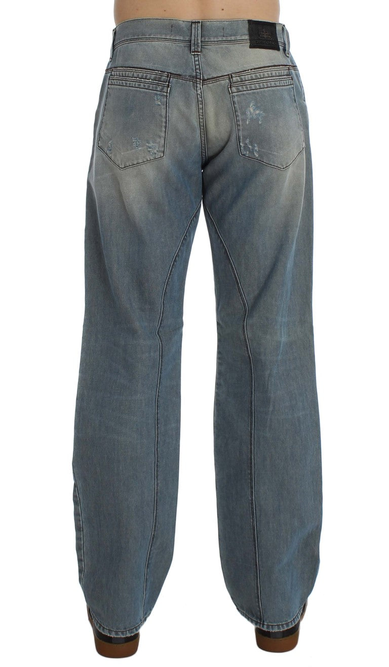 Chic Baggy Fit Blue Wash Jeans