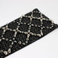 Elegant Black Crystal Beaded Leather Gloves