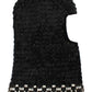 Elegant Black Sequined Crystal Hooded Scarf Wrap