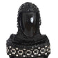 Elegant Black Sequined Crystal Hooded Scarf Wrap
