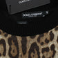 Leopard Print Crewneck Short Sweater