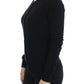Black Wool Button Cardigan Sweater Top