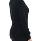 Black Wool Button Cardigan Sweater Top