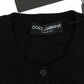 Black Wool Button Cardigan Sweater Top