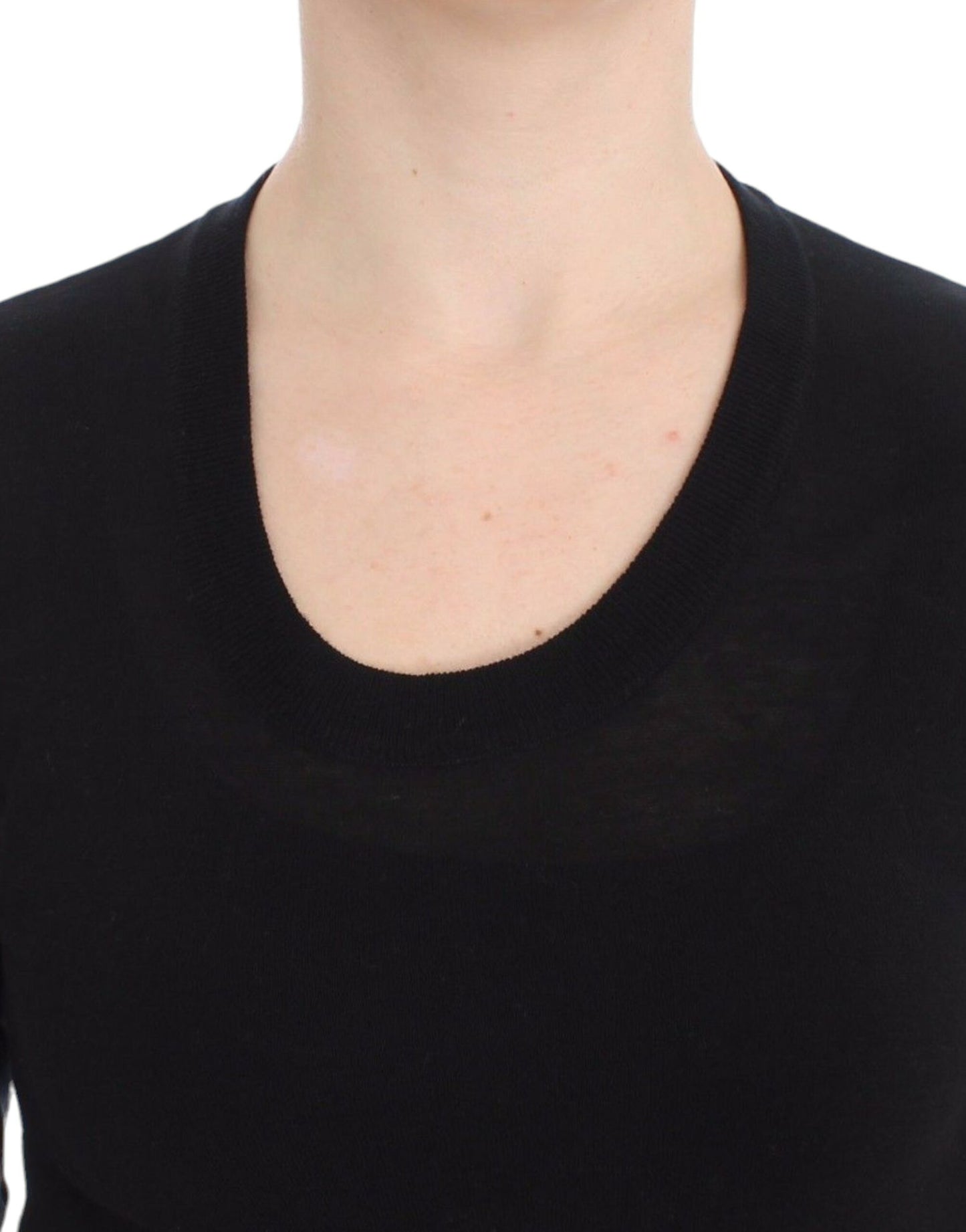 Black Crewneck Sweater Pullover Top