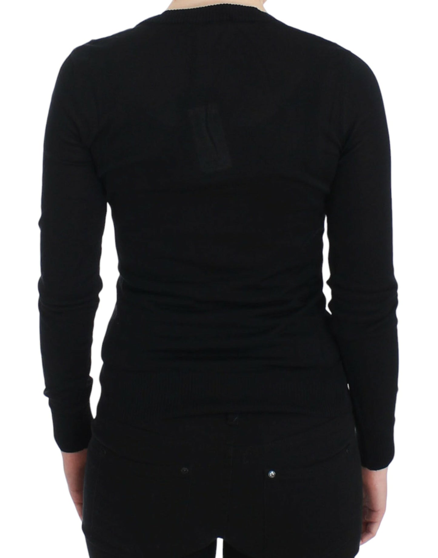 Black Cashmere Crewneck Sweater Pullover