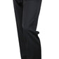 Men's Skinny Black Wool Evening Dress Pant