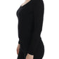 Black Wool Crewneck Sweater Pullover Top