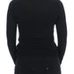 Black Wool Crewneck Sweater Pullover Top