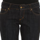 Chic Blue Straight Fit Designer Jeans