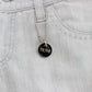 Chic Gray Slim Fit Designer Jeans